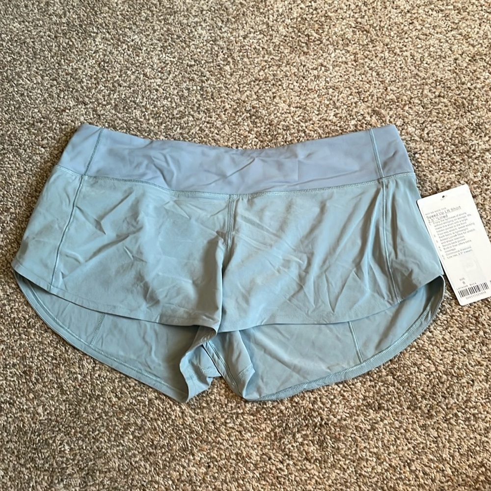 Lululemon speed up LR short 2.5” size 8 in BUCA blue color.